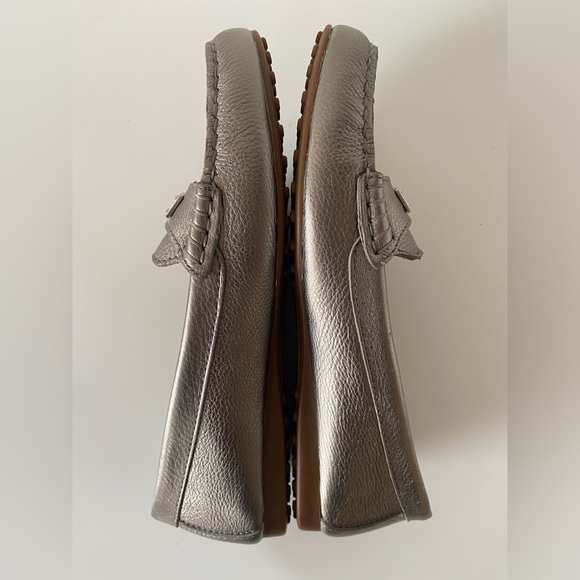 Womens Fredrica G3122 Silver Pebbled Leather Slip On Loafer - Picture 4 of 7